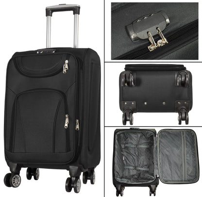 Set valigie in nylon 3 pezzi Maribor nero