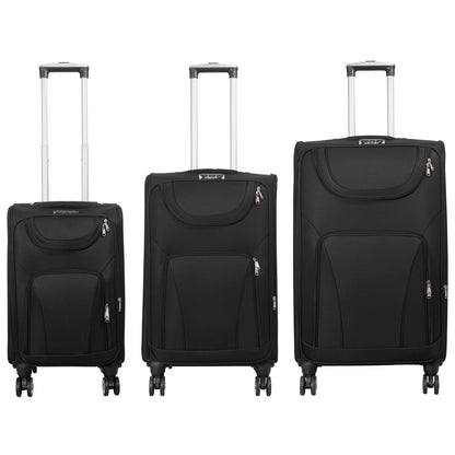 Set valigie in nylon 3 pezzi Maribor nero