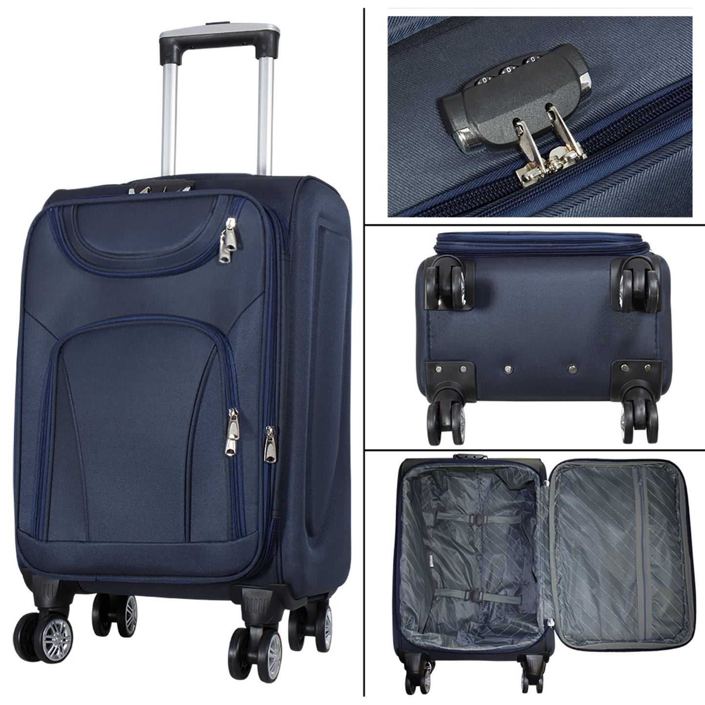 Nailoninen matkalaukkusarja 3 kpl Maribor sininen