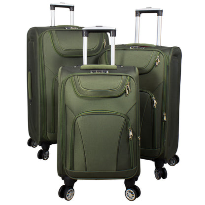 Nylon-Kofferset 3tlg Farbe grün Weichgepäck Modell Maribor