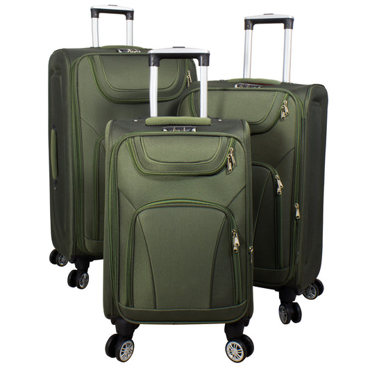 Nylon-Kofferset 3tlg Farbe grün Weichgepäck Modell Maribor
