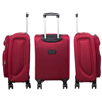 Nylon-Kofferset 3tlg Farbe rot Weichgepäck Modell Maribor