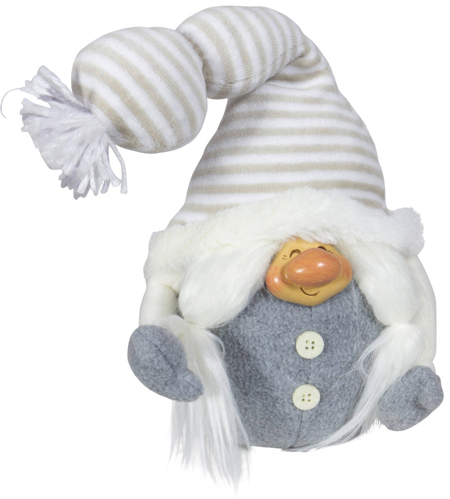 Gnom 20cm weiß-grau / 2er-Set /VE-10