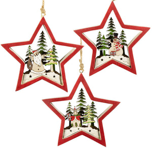 Baumschmuck Holz, 3 Designs / VE-288 (24)