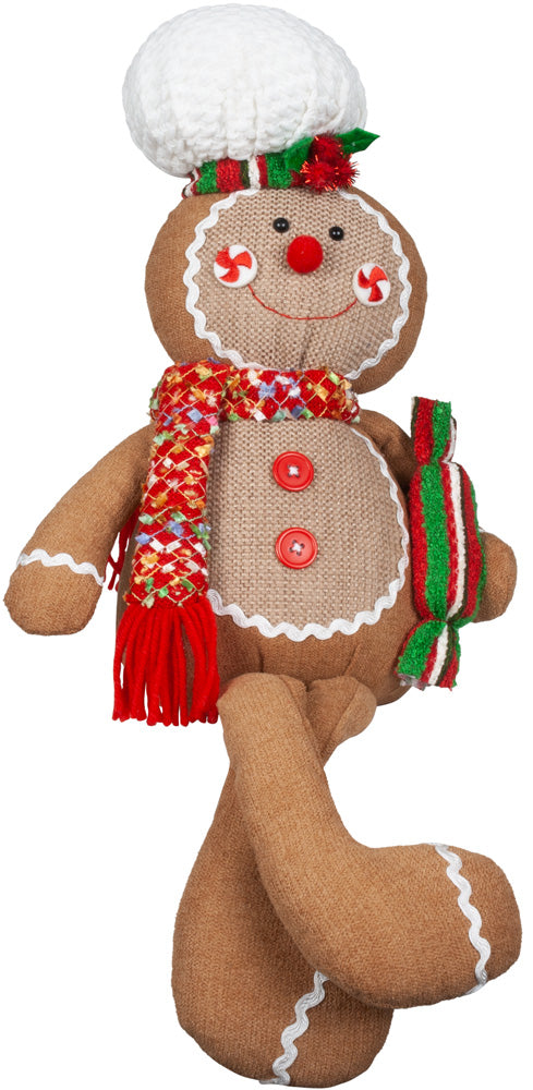 Figurine pain d'épices assise sur bord 30cm, 2 designs, VE-16