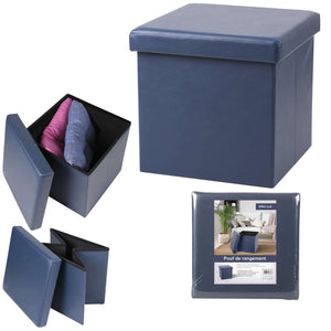 Sitzhocker faltbare Aufbewahrungsbox 50l blau