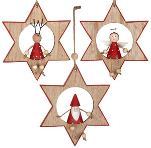 Baumschmuck aus Holz, 3 Designs, VE-144(6)