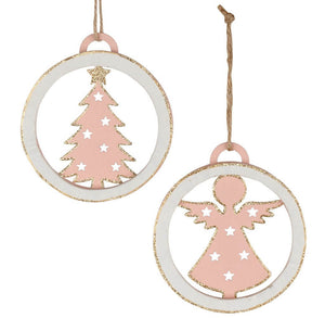 Baumschmuck aus Holz, 2 Designs, VE-576(24)