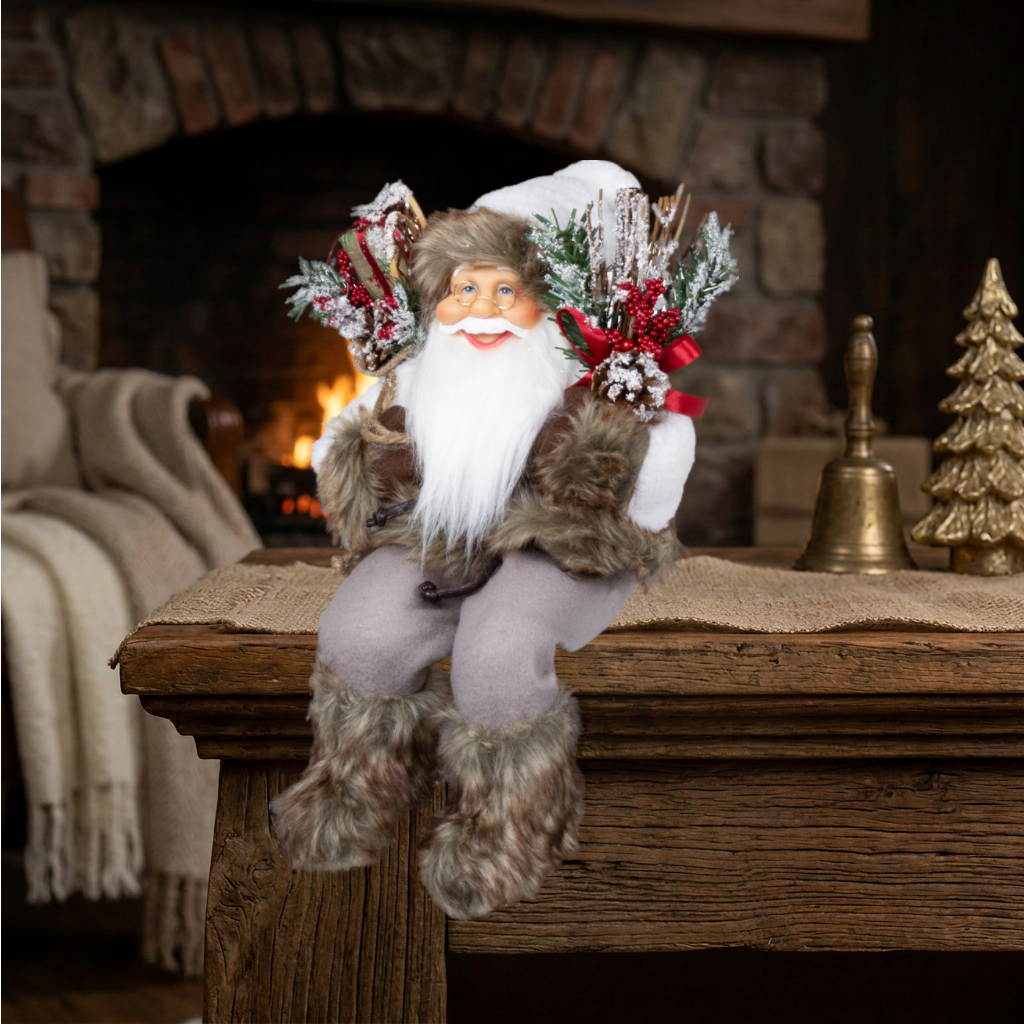 Santa 45cm 'Klaus' Edge Sitter, Pack of 6