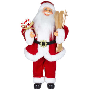 Animierter Weihnachtsmann 45cm mit Spieluhr