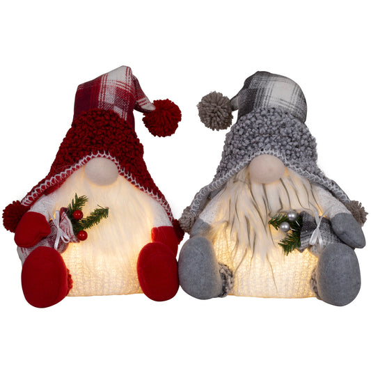 LED-Gnom sitzend 32cm(52cm), 2 Designs, VE-6