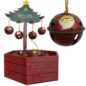 Baumschmuck 6cm 36tlg im Display Metall, 4 Designs