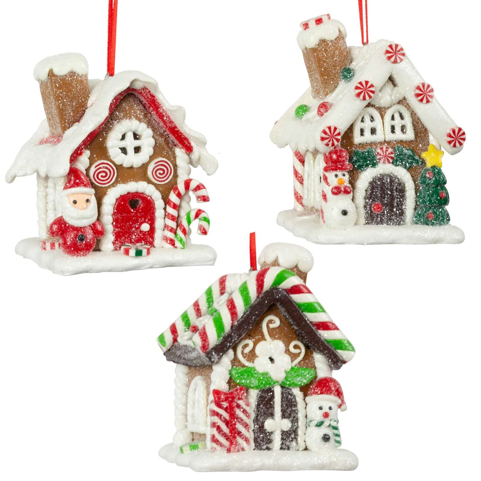 Baumschmuck Lebkuchenhaus, 3 Designs, VE-72(6)
