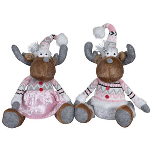 Elch sitzend 37cm(47cm), 2 Designs, VE-12