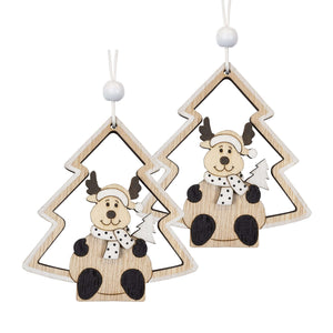Baumschmuck Holz, Doppelpack, 3 Designs, VE-192(24)