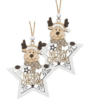 Baumschmuck Holz Doppelpack, 3 Designs, VE-144(24)