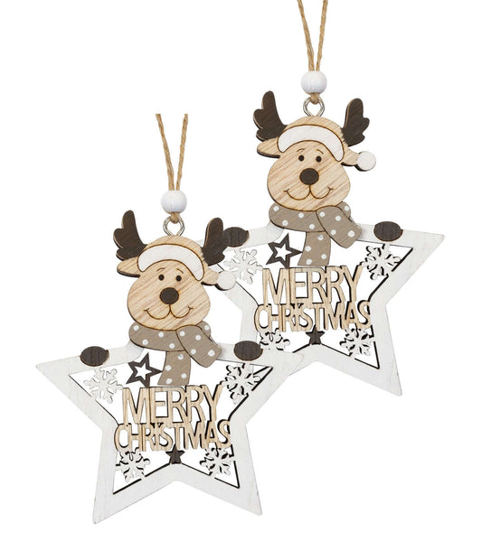 Baumschmuck Holz Doppelpack, 3 Designs, VE-144(24)