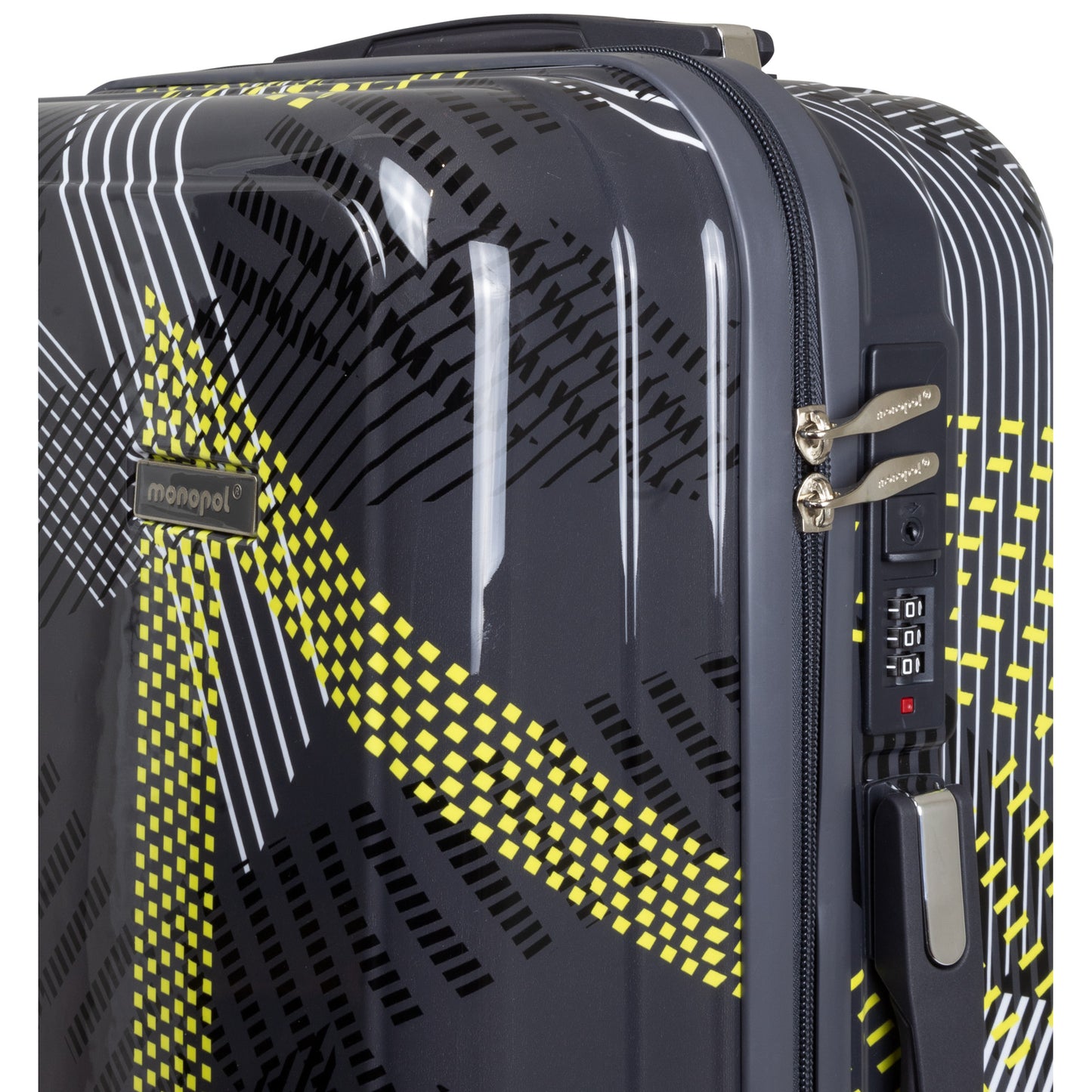 Handgepäck Boarding-Koffer Größe 55cm Hartschale Motivkoffer Ravenna grau