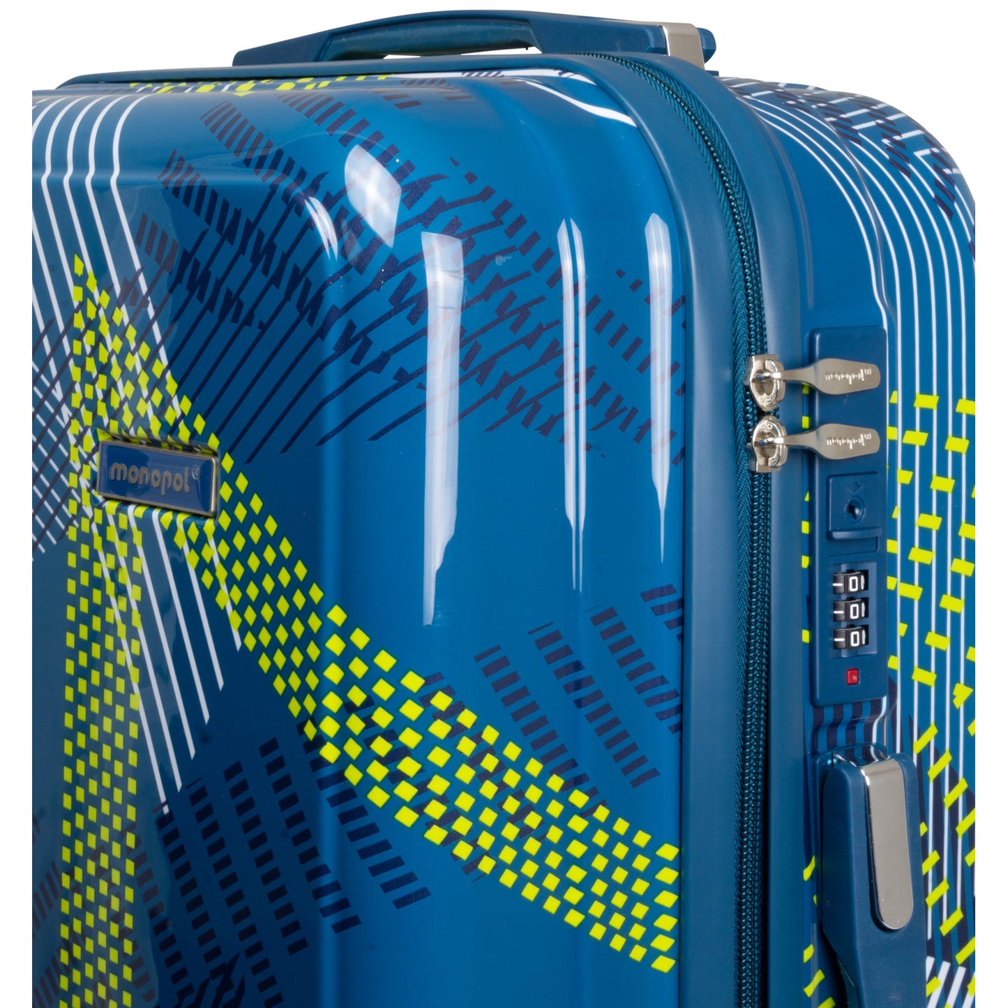 Handgepäck Boarding-Koffer Größe 55cm Hartschale Motivkoffer Ravenna blau