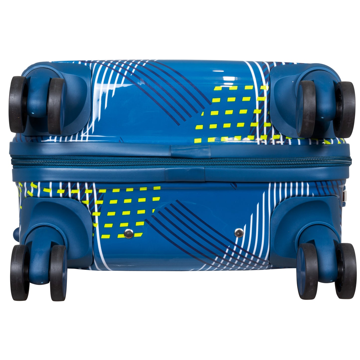 Handgepäck Boarding-Koffer Größe 55cm Hartschale Motivkoffer Ravenna blau