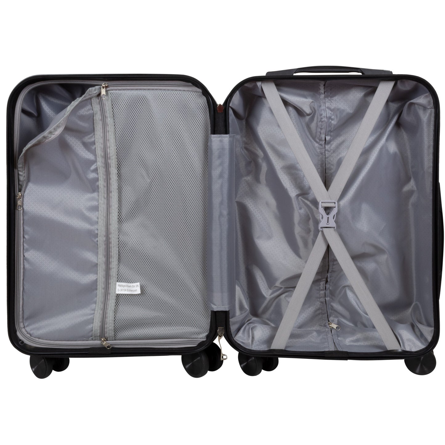 Handgepäck Boarding-Koffer Größe 55cm Hartschale Motivkoffer Ravenna schwarz