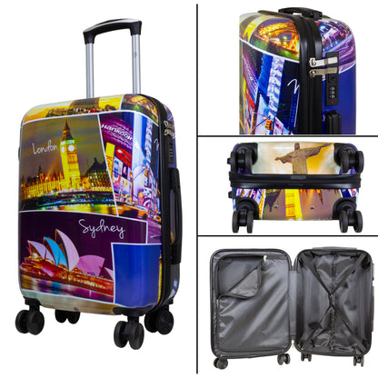 Set de valises motif polycarbonate 3 pièces Janeiro