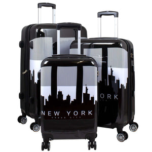 Polycarbonat Motivkofferset 3tlg Manhattan