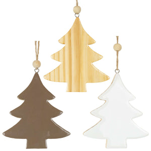 Baumschmuck 11cm, Holz, 3 Designs, VE-144(12)
