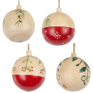 Baumschmuck 6cm Holz, 4 Designs, VE-144(24)