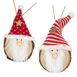 Baumschmuck 11cm, Holz, 2 Designs, VE-288(24)