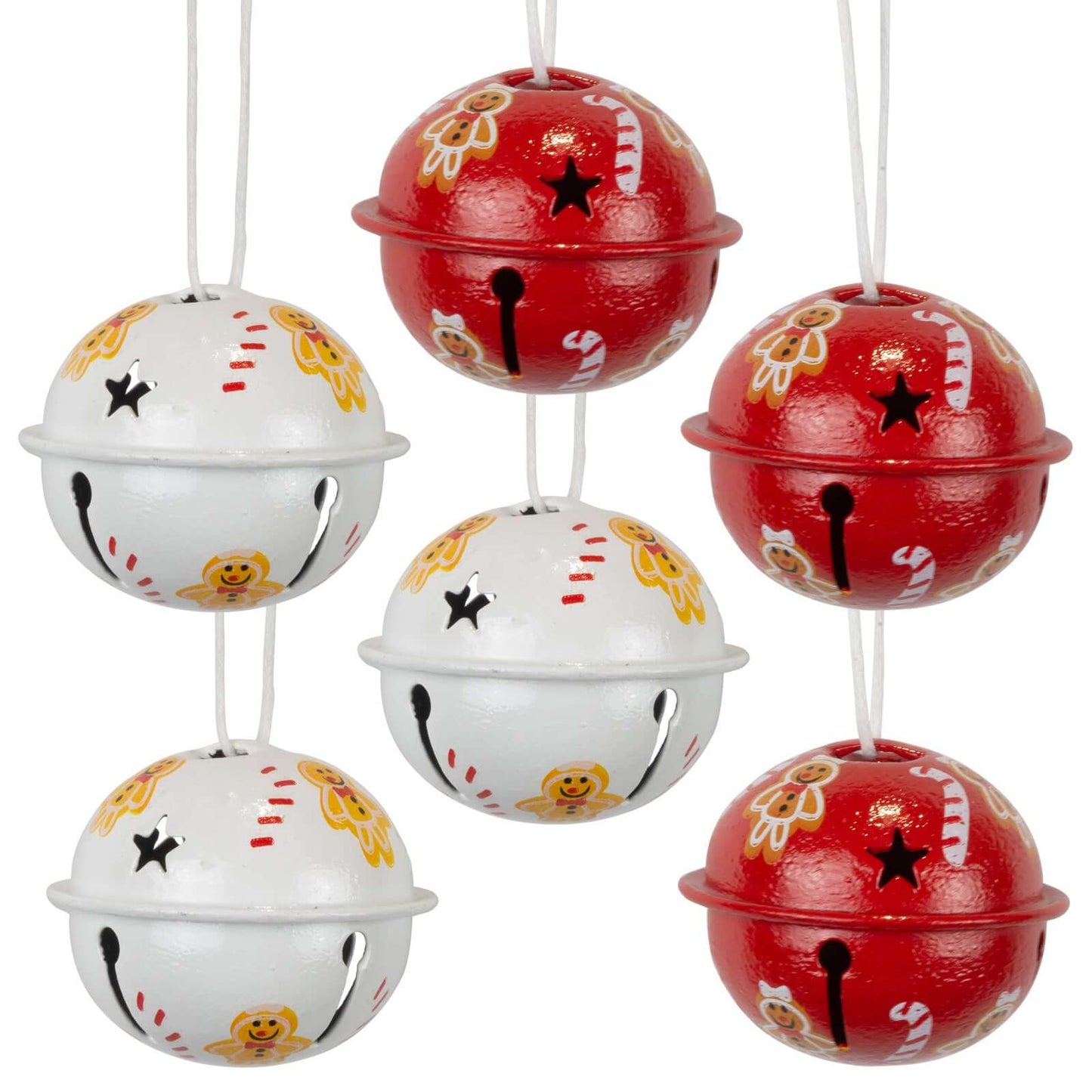 6x Baumschmuck 4cm, Metall, 2 Designs, VE-288(24)