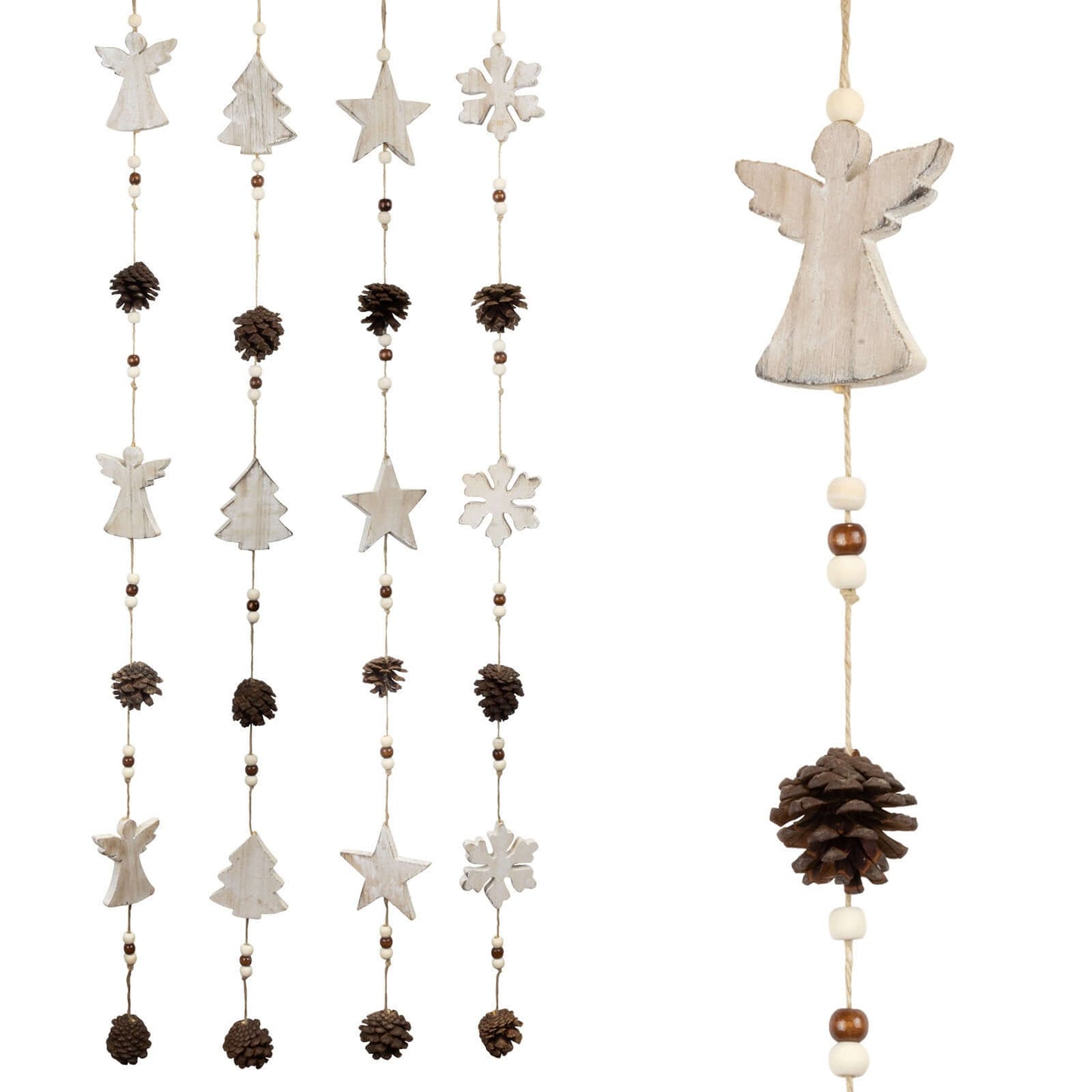 Hängedeko 80cm, Holz, 4 Designs, VE-96(12)