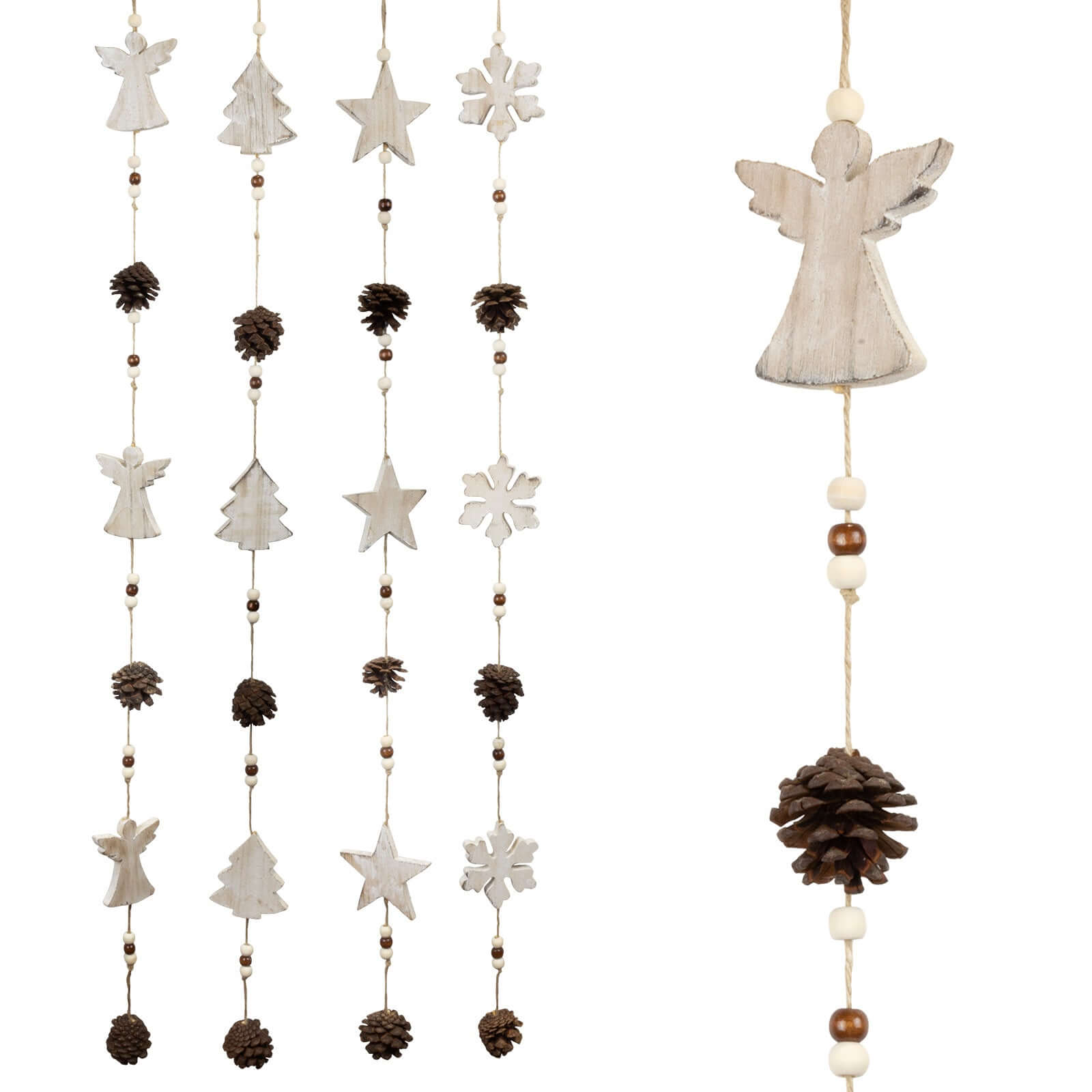 Hängedeko 80cm, Holz, 4 Designs, VE-96(12)