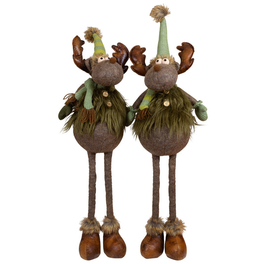 Alce set de 2 patas telescópicas 55-75cm, 2 diseños, paquete de 4