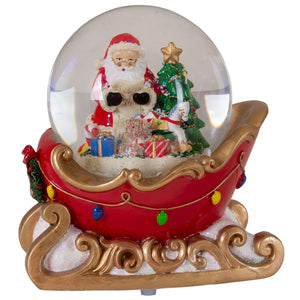 Schneekugel 10cm mit Spieluhr, Polyresin, VE-6