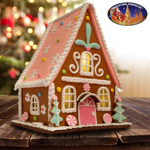 LED Lebkuchenhaus 23cm, Polyclay, VE-4(1)