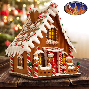LED Lebkuchenhaus 40cm, Polyclay, VE-1