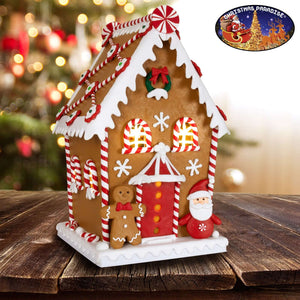 LED Lebkuchenhaus 40cm, Polyclay, VE-1