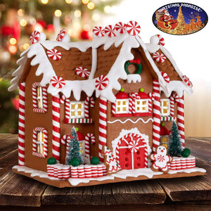 LED Lebkuchenhaus 23cm, Polyclay, VE-4(1)