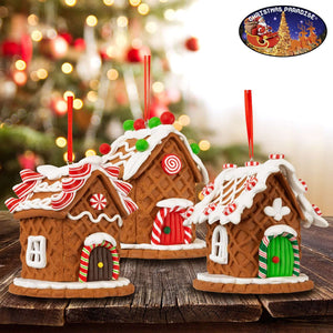 Lebkuchenhaus 7cm, Polyclay, 3 Designs, VE-72(6)