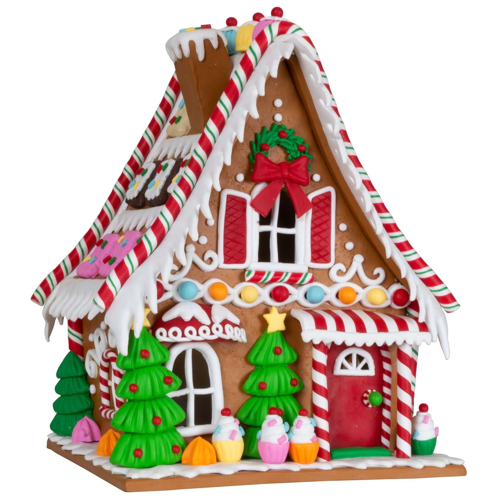 LED Lebkuchenhaus 26cm, Polyclay, VE-4(1)