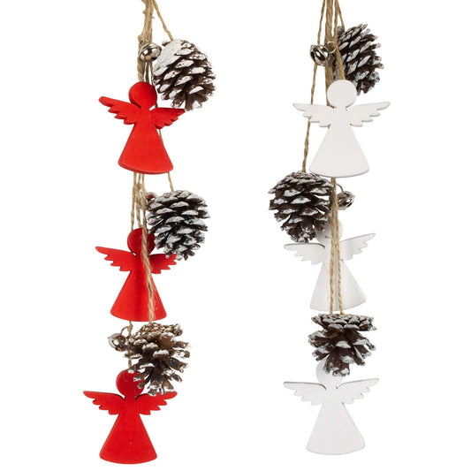 Hängedeko 31cm, Holz, 2 Designs, VE-144(12)