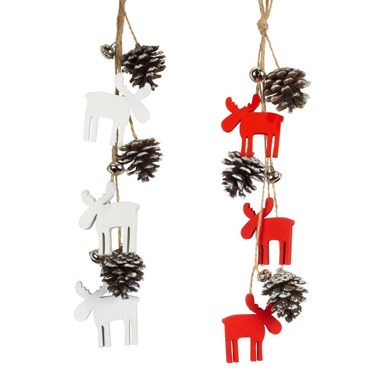 Hängedeko 31cm, Holz, 2 Designs, VE-144(24)