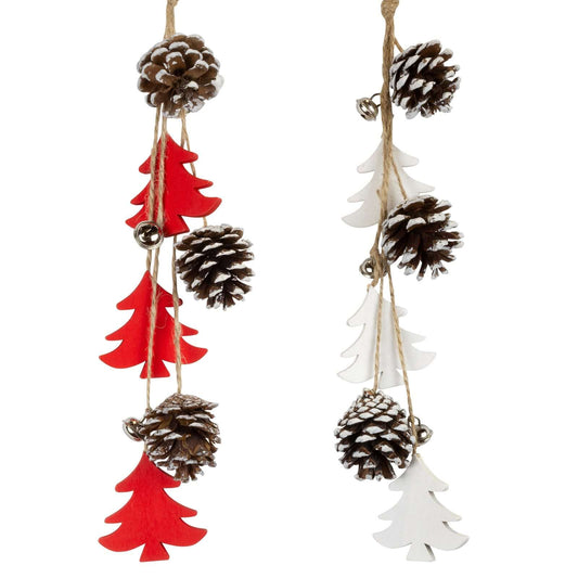 Hängedeko 31cm, Holz, 2 Designs, VE-144(12)