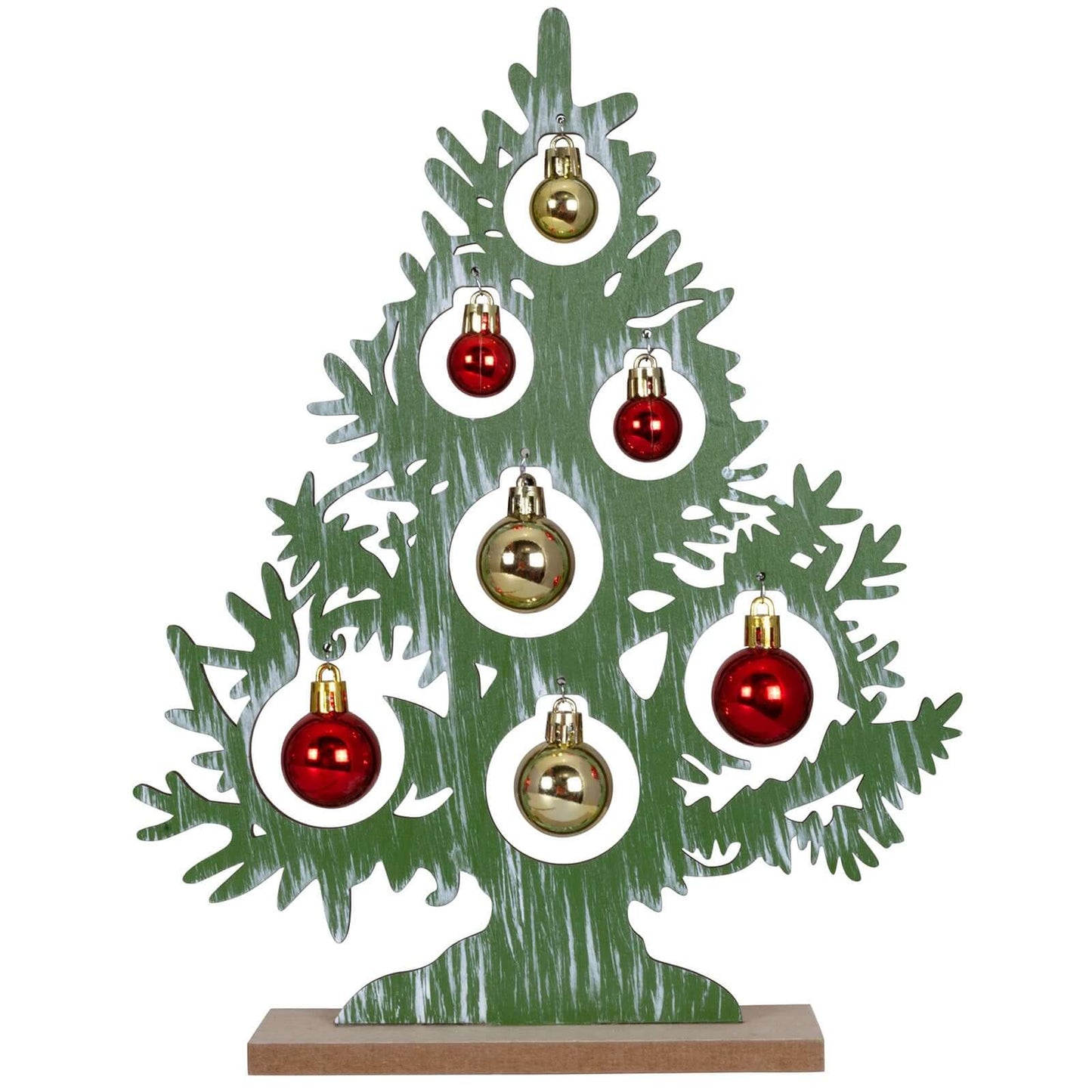 Tischdeko Baum 30cm, Holz, 2 Designs, VE-36(6)