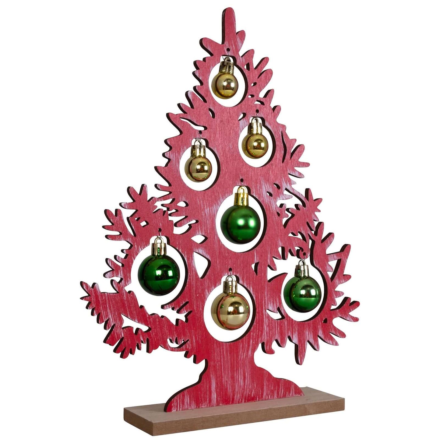 Tischdeko Baum 30cm, Holz, 2 Designs, VE-36(6)