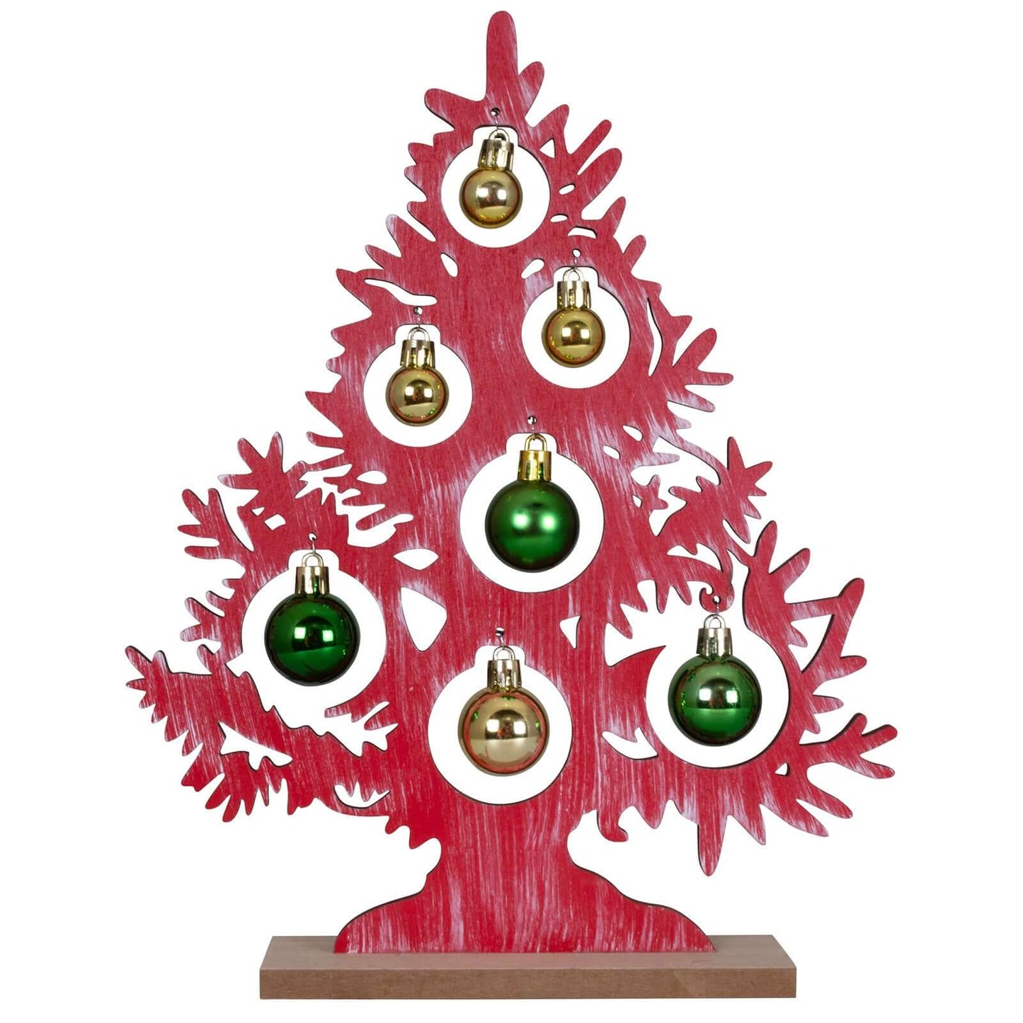 Tischdeko Baum 30cm, Holz, 2 Designs, VE-36(6)