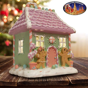 LED Lebkuchenhaus 18x15x22cm, Polyresin, VE-6