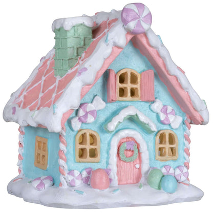 LED Lebkuchenhaus 13x11x14cm, Polyresin, VE-8(1)