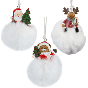 Baumschmuck 10cm, Polyresin, 3 Designs, VE-192(24)